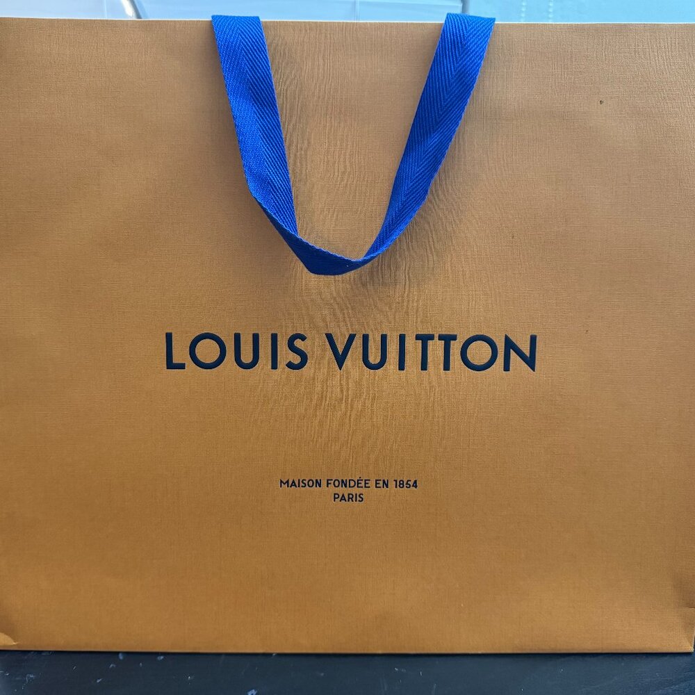 Empty Louis Vuitton Paper Shopping Bag, 15 3/4" x 13 1/4" x 6 1/4"